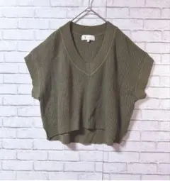 【ロペピクニック】Vネックニットベスト38ゆったりレイヤード