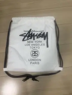 STUSSY ステューシー　ナップサックリュック　ホワイト