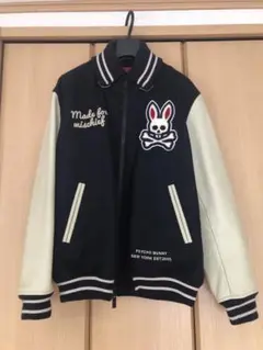 Psycho Bunny サイコバニー ブルゾン ネイビー スタジャン コットン EC限定]SKOOKUM × PsychoBunny バニーロゴ スカジャン｜Psycho