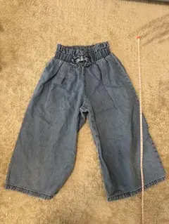 デニムブルー ワイドパンツ 130cm