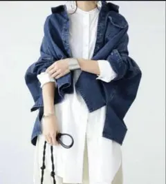 antiqua 変形 ドルマン デニムシャツ ジャケット インディゴ　完売品