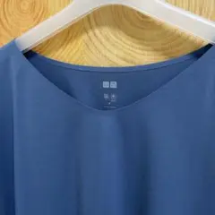 UNIQLO ユニクロ シームレス Ｖネック ロングT 半袖 M AIRism