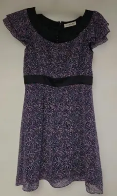 Private Label 花柄シフォンワンピース フリル袖 チュニックのサムネイル