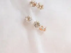 クリスタル フラワーモチーフ ネックレス