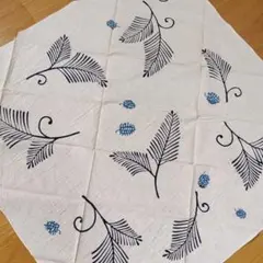 昭和レトロ　松ぼっくり柄　おぜんがけ手ぬぐい 大判　70×70　高島屋　Bのサムネイル
