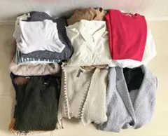 28-piece women's clothing bundle (sizes M/L): Pants, tops, skirts, etc.
