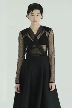 clane】SHEER DRAPE BODYSUITS - メルカリ