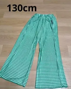 Algy チェック柄 130cm 緑　グリーン　キッズ ガールズ パンツ 夏