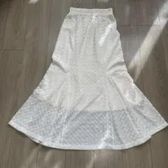 nano universe マーメイドスカート　サイズF オフホワイト
