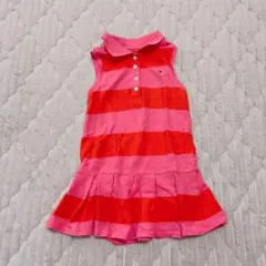 TOMMY HILFIGER ワンピース2T 90cm ストライプ ピンクのサムネイル