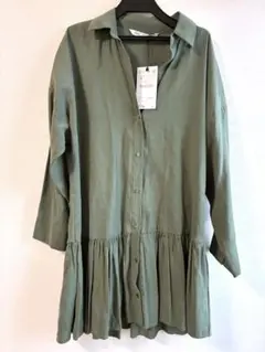 ZARA カーキ　フレアチュニック　Sサイズ　Mサイズ