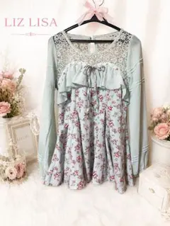 LIZ LISA メニーリボンシフォンバルーントップス LIZLISA リズリサ メニーリボンシフォンバルーントップス ホワイト
