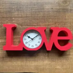 ⭐️未使用 LOVEデザイン置き時計 レッド UC14883 おしゃれインテリア