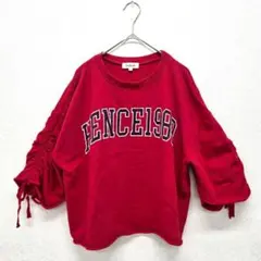 デュカ カットソー ショート丈 トレーナー セーター レッド F