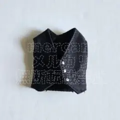 オビツ11 ねんどろいどどーる ベスト ブラック フック付き 開閉可能