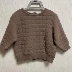 80㎝ブラウンキルティング トレーナー futafuta DAILY LINE