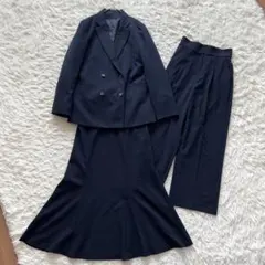 VIS 3ピース　パンツ　ロングスカート　ダブルセットアップ　上下　洗えるのサムネイル