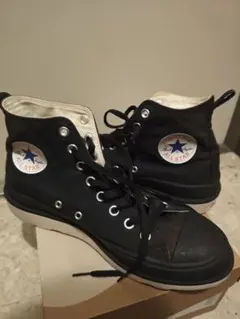 【極美品】コンバース オールスター ラバーマッドガード 厚底 黒 27cm