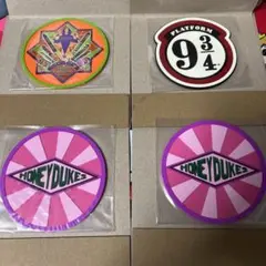 ハリー・ポッター　ラバーコースター　3種4枚セット