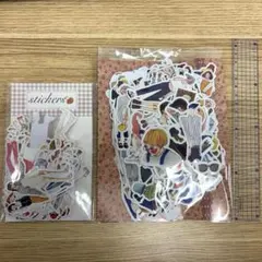 【A7】コラージュ素材　シール　人物　女の子　まとめ　大容量　紙物