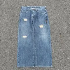 vintage y2k バギーデニム　バギーパンツ　生地◎