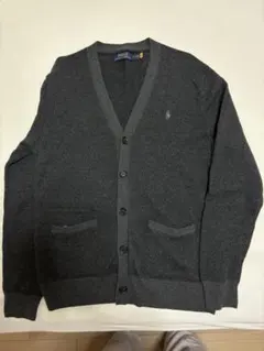 ラルフ　Polo Ralph Lauren グレー ヘリーンボーンカーディガン