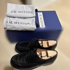 J.M. WESTON ゴルフ ブラック 7E 純正シューツリー付きのサムネイル