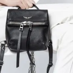 黒 レザー リュック vadig&voltaire バッグ レザーバッグ - メルカリ