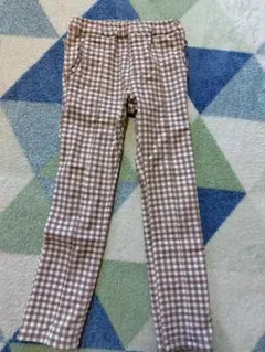 ギンガムチェック柄 長ズボン　ムージョンジョン