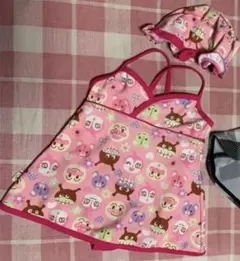 訳あり新品 未使用 アンパンマン　水着　帽子セット 女の子
