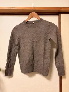 【古着・美品】無印良品 ウールニット M レディース ブラウン クルーネック