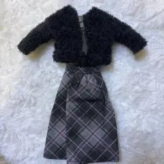 ハンドメイド　フリース　ボア　コート　リカちゃん 着せ替え服