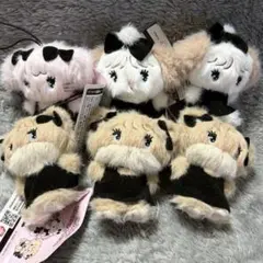 mikko キャラクターズ BLACK RIBBON マスコット 3種6点セット