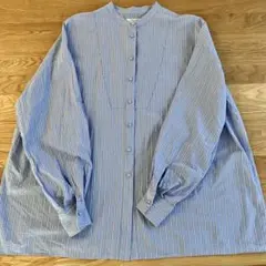 FREAK'S STORE フリークスストア バンドカラー ストライプブラウス