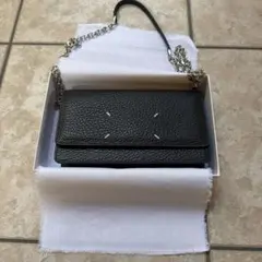 Maison Margiela 黒 レザー チェーンウォレット　ショルダーバッグ