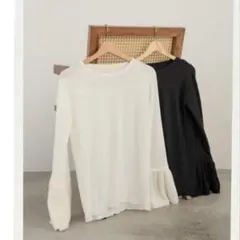 新品　tal by yumi ソデサキプリーツT ホワイト　L