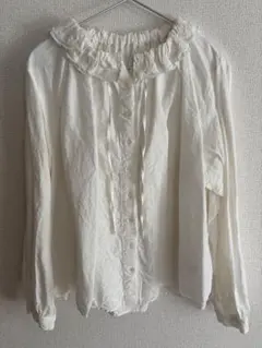 nest Robe ネストローブ コットンリネンダンガリーフロントフリル