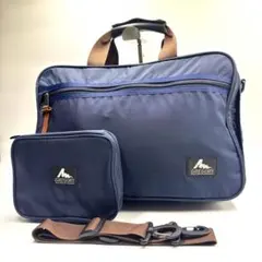 完備品【美品】GREGORY ビジネスバッグ 3way ポーチ月 ナイロン 紺のサムネイル