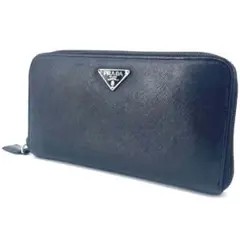美品✨PRADA サフィアーノ 三角ロゴ ラウンドファスナー 長財布 8カード