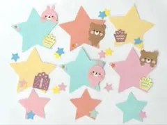 セール品　クラフトパンチ　アルバムクラフト　メッセージカード　星　動物