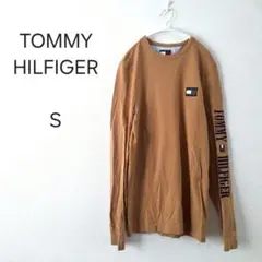 1194＊トミーヒルフィガー 長袖シャツ S ブラウン ロンティー ロンＴ