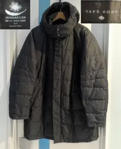 美品 高級 ハンガリアンホワイトダックダウン ダウン ダークグレー 3L