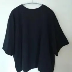 バックギャザー 半袖カットソー ブラックのサムネイル