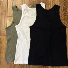 UNIQLOリブ編みタンクトップ3枚セット