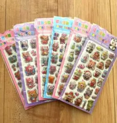 ベビスリ　6枚セット　立体　ぷくぷくシール　　ベビースリー　ラブブ