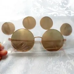 東京ディズニーリゾート ミッキー型ミラーサングラス ピンクゴールド