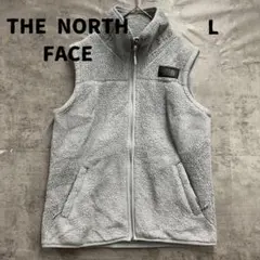 ザノースフェイス フリースベスト 灰 フルジップ 定番 ボアフリース【7710】