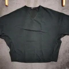 COMME CA ISM ブラック Vネック 五分袖 トップス 9