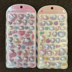 【新品】正規品キティコットンパフィーシールHello Kitty 2シートセット