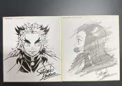 鬼滅の刃 コラボDINING複製ミニ色紙 竈門禰豆子 煉獄杏寿郎